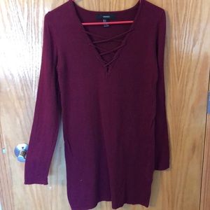 Fitted lace up party dress